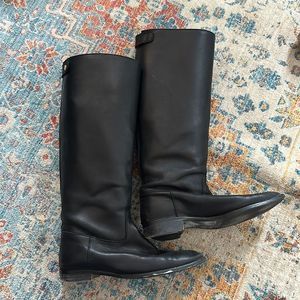 J.Crew Black Leather Riding Boots, women’s size 9